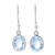 Blue topaz dangle earrings, 'Autumn Sky' - Sterling Silver and Blue Topaz Dangle Style Earrings