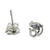 Sterling silver stud earrings, 'Om Symbol' - Polished Silver Om Symbol Stud Earrings from Thai Artisan (image 2b) thumbail