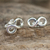 Sterling silver stud earrings, 'Infinite Style' - Fair Trade Infinity Symbol Earrings in 925 Sterling Silver thumbail