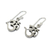 Sterling silver dangle earrings, 'Spirit Om' - Small Sterling Silver Dangle Earrings with Om Symbol (image 2b) thumbail
