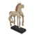 Escultura de madera - Escultura artesanal de caballo de madera con aspecto antiguo