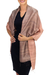 Silk shawl, 'Shimmering Cinnamon' - Brown Woven 100% Silk Shawl from Thailand (image 2b) thumbail