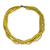 Halskette aus Holzperlen - Gelbe Holzperlenkette, handgefertigt in Thailand
