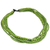 Wood beaded necklace, 'Oasis Dance' - Long Multi Strand Bright Green Beaded Wood Necklace (image 2b) thumbail
