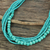 Wood beaded necklace, 'Bayou Dance' - Hand Crafted Necklace with Turquoise Blue Wood Beads (image 2) thumbail