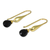 Gold vermeil onyx dangle earrings, 'Black Glamour' - 24k Gold Vermeil Earrings with Genuine Onyx Briolettes (image 2b) thumbail