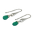 Green onyx dangle earrings, 'Sophisticated Green' - Sterling Silver Dangle Earrings with Enhanced Green Onyx (image 2b) thumbail