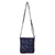 Cotton shoulder bag, 'Blue Siam' - Blue Cotton Thai Applique Shoulder Bag with 3 Pockets thumbail