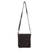 Cotton shoulder bag, 'Dark Brown Siam' - Cotton Thai Applique Dark Brown Shoulder Bag with 3 Pockets