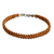 Men's leather braided bracelet, 'Brown Magnificence' - Braided Brown Leather Bracelet for Men Fair Trade Jewellery
