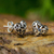 Sterling silver heart earrings, 'Filigree Love' - Hand Crafted Sterling Silver Filigree Heart Post Earrings thumbail