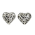 Sterling silver heart earrings, 'Filigree Love' - Hand Crafted Sterling Silver Filigree Heart Post Earrings (image 2a) thumbail