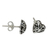 Sterling silver heart earrings, 'Filigree Love' - Hand Crafted Sterling Silver Filigree Heart Post Earrings (image 2b) thumbail