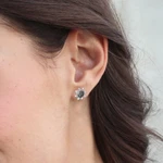 Sterling silver stud earrings, 'Sunflower Love' - Small Sterling Silver Sun Flower Post Earrings from Thailand