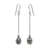 Sterling silver dangle earrings, 'Falling For You' - Fair Trade Silver 925 Earrings Hand Made in Thailand