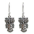 Sterling silver dangle earrings, 'Owl Love' - Hand Crafted Owl Dangle Earrings in Sterling Silver 925 thumbail