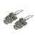 Sterling silver dangle earrings, 'Owl Love' - Hand Crafted Owl Dangle Earrings in Sterling Silver 925 (image 2b) thumbail
