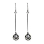 Sterling silver dangle earrings, 'Filigree Charm' - Silver Dangle Earrings Featuring Round Filigree Balls