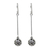 Sterling silver dangle earrings, 'Filigree Charm' - Silver Dangle Earrings Featuring Round Filigree Balls thumbail