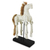 Wood sculpture, 'White Horse' - Horse Wood Sculpture Artisan Crafted with Antique Look