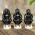 Celadon-Keramikfiguren, (3er-Set) - Handgefertigte Affenfiguren aus brauner Celadon-Keramik (3er-Set)