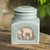 Seladon-Keramikdose, 'Glücklicher Elefant'. - Thailändische hellblaue Celadon-Keramik Handgefertigter Krug und Deckel