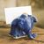 Celadon ceramic business card holder, 'Joyful Blue Elephant' - Blue Elephant Celadon Ceramic Business Card Holder (image 2) thumbail
