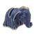 Celadon ceramic business card holder, 'Joyful Blue Elephant' - Blue Elephant Celadon Ceramic Business Card Holder (image 2b) thumbail
