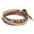 Rhodonite and agate wrap bracelet, 'Karen Rose' - Karen Hill Tribe Handcrafted Gemstone Wrap Bracelet (image 2c) thumbail