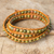 Unakite wrap bracelet, 'Karen Meadow' - Unakite Wrap Bracelet with Karen Hill Tribe Silver (image 2b) thumbail