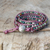Jasper wrap bracelet, 'Orchid Romance' - Wrap Bracelet with colourful Jasper and Hill Tribe Silver thumbail