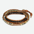 Onyx and jasper wrap bracelet, 'Hill Tribe Peace' - Onyx and Jasper Wrap Bracelet with Hill Tribe Silver (image 2a) thumbail