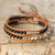 Onyx and jasper wrap bracelet, 'Hill Tribe Peace' - Onyx and Jasper Wrap Bracelet with Hill Tribe Silver (image 2b) thumbail