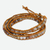 Agate wrap bracelet, 'For Peace' - Agate and Leather Wrap Bracelet with Hill Tribe Silver (image 2c) thumbail