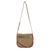 Cotton messenger bag, 'Elephant Journey in Tan' - Light Brown Cotton Messenger Style Handbag for Women