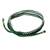 Silver beaded wristband bracelet, 'Fresh Green' - Hand Crafted Cord Wristband Bracelet with Silver Beads