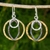 Gold plated sterling silver dangle earrings, 'Harmonious Balance' - Artisan Crafted Earrings with Sterling Silver and Gold Plate thumbail