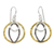 Gold plated sterling silver dangle earrings, 'Harmonious Balance' - Artisan Crafted Earrings with Sterling Silver and Gold Plate (image 2a) thumbail