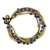 Lapis lazuli beaded bracelet, 'Blue Freedom' - Lapis Lazuli Brass Beaded Bracelet Crafted by Hand (image 2b) thumbail