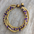Beaded bracelet, 'Purple Freedom' - Purple Quartz and Brass Beaded Hand Crafted Bracelet (image 2) thumbail
