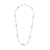 Halskette aus Zuchtperlen mit Goldakzenten - Goldene Sterne auf weißer Perlenkette, handgefertigt