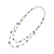 Gold plated amethyst and garnet beaded necklace, 'Lyrical Lanna' - Amethyst and Garnet on Gold Plated Silver 35-Inch Necklace