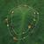 Gold plated multigemstone station necklace, 'Color and Fantasy' - Multi Gemstones on Gold Plated Long Station Necklace thumbail