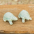 Celadon ceramic figurines, 'Sky Blue Resilient Turtles' (pair) - Celadon Ceramic Turtle Sculptures in Light Blue (Pair) (image 2) thumbail