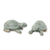 Celadon ceramic figurines, 'Sky Blue Resilient Turtles' (pair) - Celadon Ceramic Turtle Sculptures in Light Blue (Pair) (image 2c) thumbail