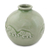 Celadon ceramic vase, 'Jade Elephant Parade' - Round Celadon Ceramic Elephant Vase with Glazed Finish (image 2b) thumbail
