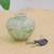 Celadon ceramic petite vase, 'Voluptuous Lotus' - Thai Hand Crafted Petite Celadon Ceramic Vase