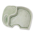 Celadon ceramic plate, 'Happy Green Elephant' - Whimsical Elephant Theme Handmade Celadon Plate (image 2a) thumbail