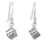 Sterling silver dangle earrings, 'Lucky Dice' - Handmade Sterling Silver Dice Dangle Earrings from Thailand (image 2a) thumbail