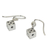 Sterling silver dangle earrings, 'Lucky Dice' - Handmade Sterling Silver Dice Dangle Earrings from Thailand (image 2b) thumbail